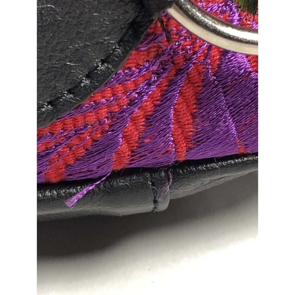 Vintage Y2K Floral Embroidered Leather Shoulder Bag & Wallet Boho Purse Set - Picture 12 of 16